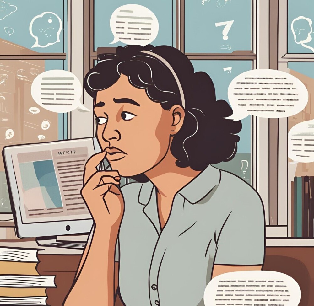 3 Common Credit Score Myths Debunked 1 woman worried about her credit score and myths