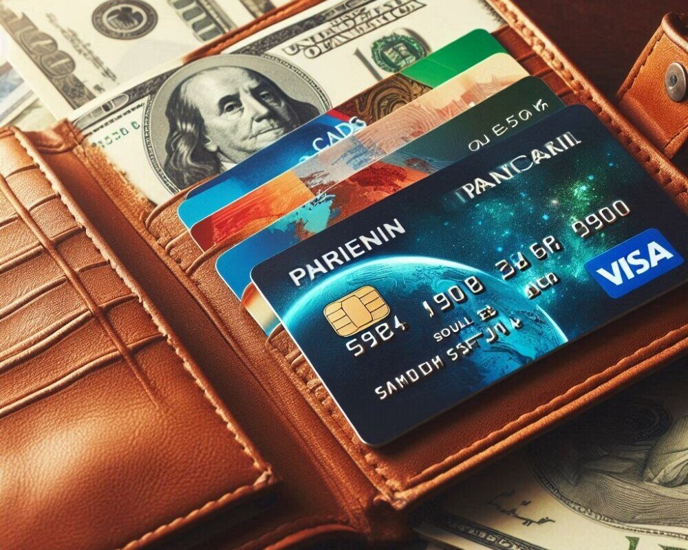  Wallet with multiple credit cards, showing the importance of managing credit wisely