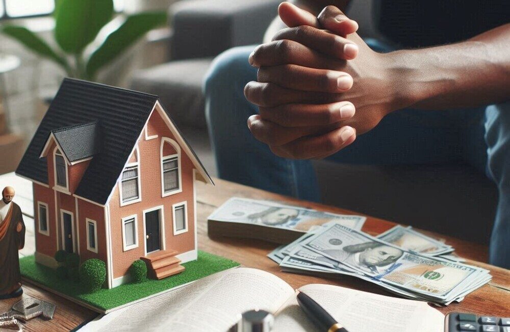 praying open Bible symbolizing faith and homeownership praying open Bible symbolizing faith and homeownership credit score