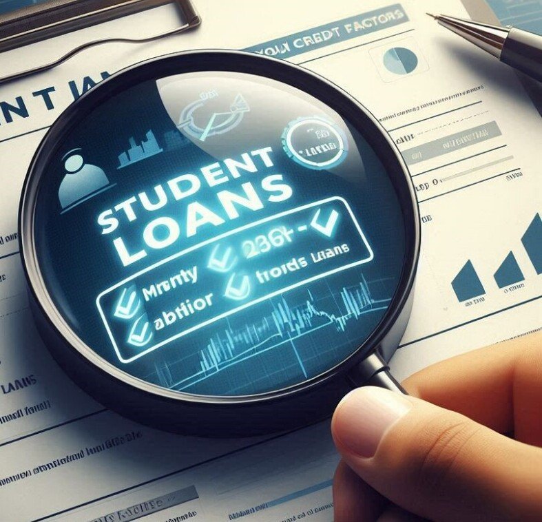 Proven Ways Student Loans Shape Your Credit Score 2 student loan under a magnifying glass